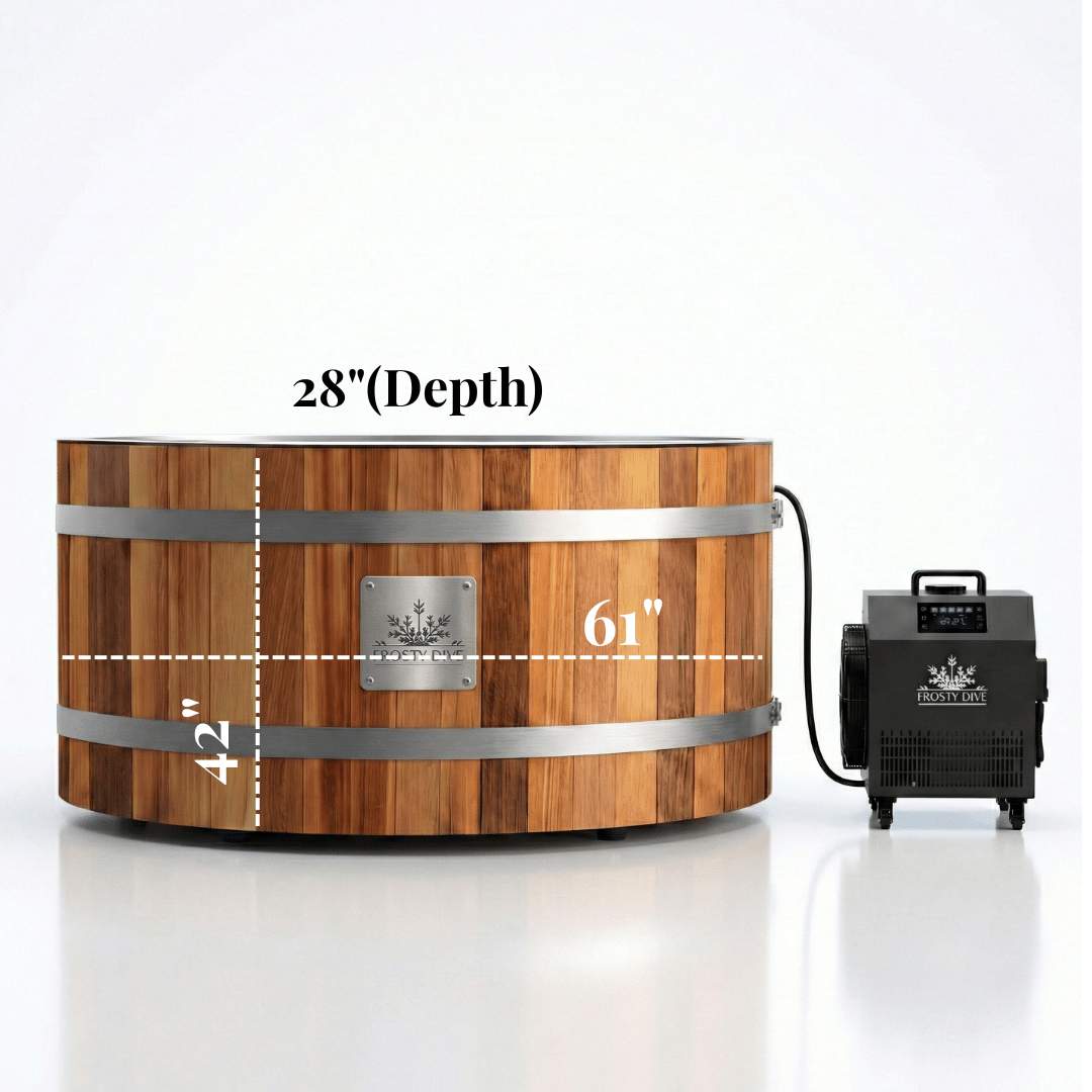 1 X PREMIUM CEDAR OVAL ICE BARREL & 1 X ULTRA PRO CHILLER second image