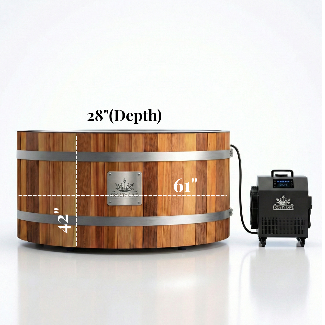 1 X PREMIUM CEDAR OVAL ICE BARREL & 1 X ULTRA PRO CHILLER second image