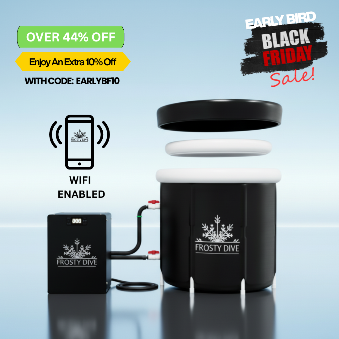 PORTABLE ICE BATH DUAL VALVE PLUNGE  & PRO HP 1/3 ULTRA SMART CHILLER