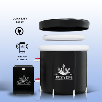 PORTABLE ICE BATH DUAL VALVE PLUNGE  & PRO HP 1/3 ULTRA SMART CHILLER