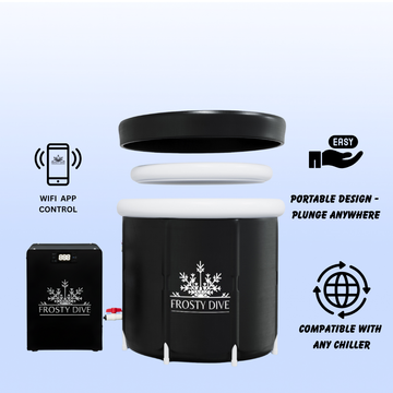 PORTABLE ICE BATH PLUNGE & PRO HP 1/3 ULTRA SMART CHILLER